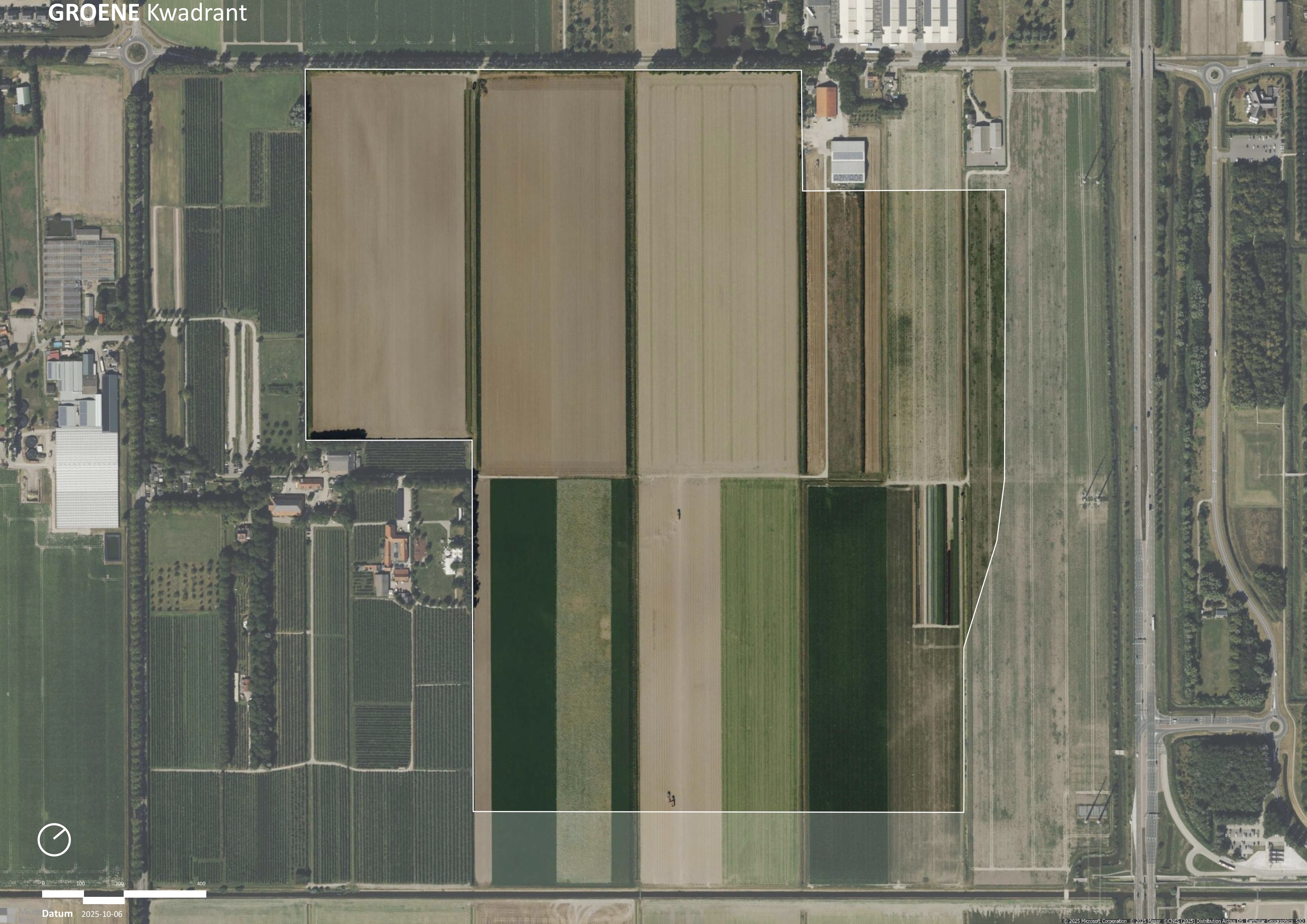 Luchtfoto gebied Groene Kwadrant